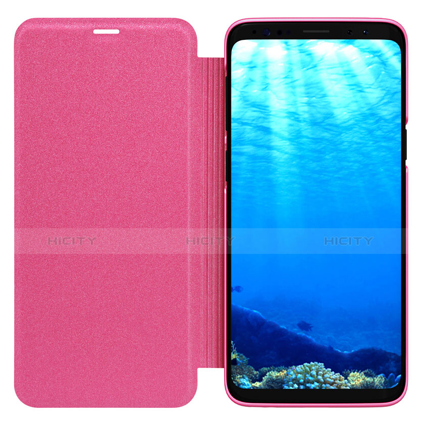 Custodia Portafoglio In Pelle con Stand per Samsung Galaxy S9 Plus Rosa Caldo