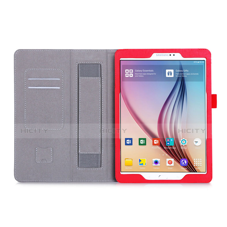 Custodia Portafoglio In Pelle con Stand per Samsung Galaxy Tab S2 9.7 SM-T810 SM-T815 Rosso