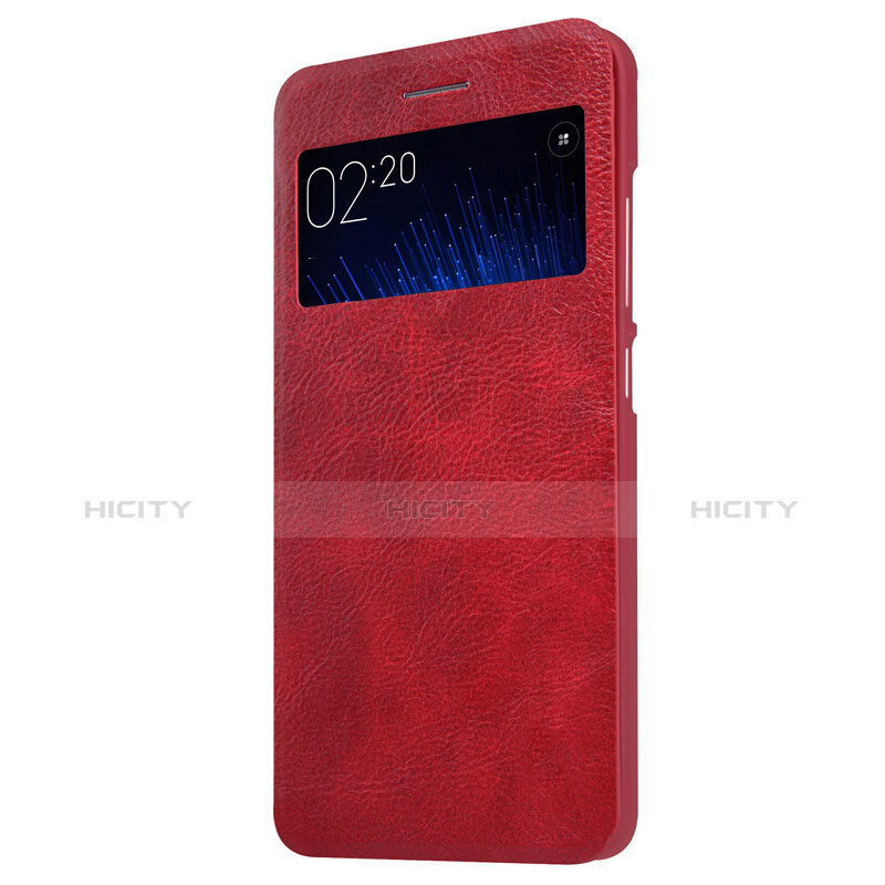 Custodia Portafoglio In Pelle con Stand per Xiaomi Mi 5 Rosso