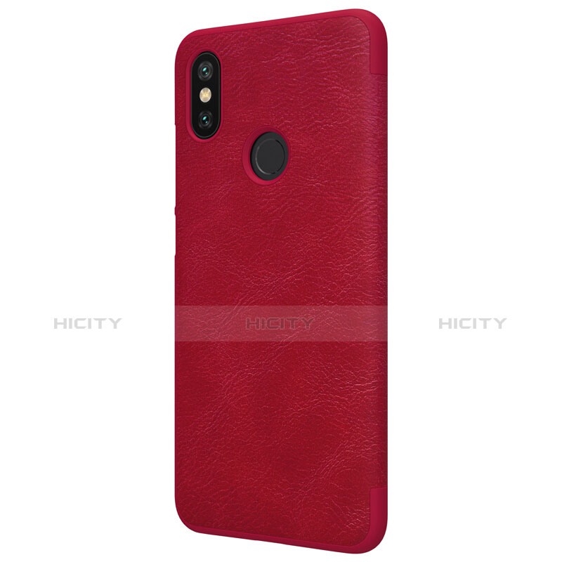 Custodia Portafoglio In Pelle con Stand per Xiaomi Mi 6X Rosso