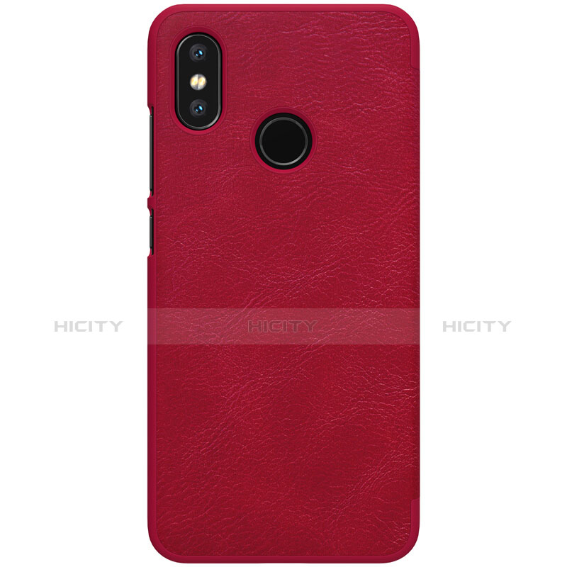 Custodia Portafoglio In Pelle con Stand per Xiaomi Mi 8 Rosso