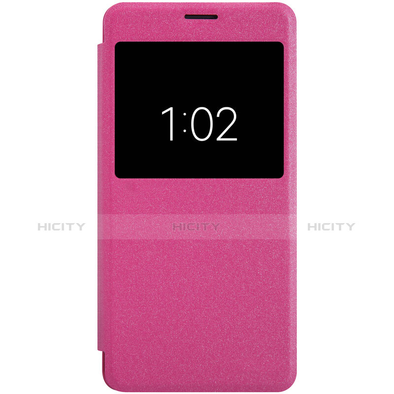 Custodia Portafoglio In Pelle con Stand per Xiaomi Mi Note 2 Special Edition Rosa Caldo