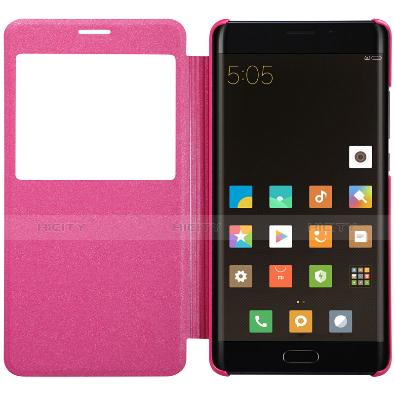 Custodia Portafoglio In Pelle con Stand per Xiaomi Mi Note 2 Special Edition Rosa Caldo