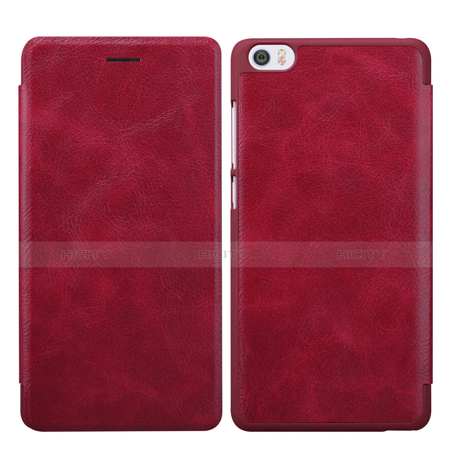 Custodia Portafoglio In Pelle con Stand per Xiaomi Mi Note Rosso