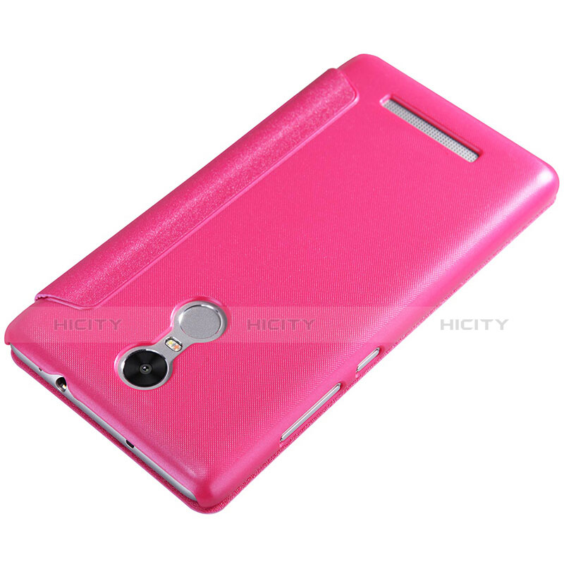 Custodia Portafoglio In Pelle con Stand per Xiaomi Redmi Note 3 Pro Rosa Caldo