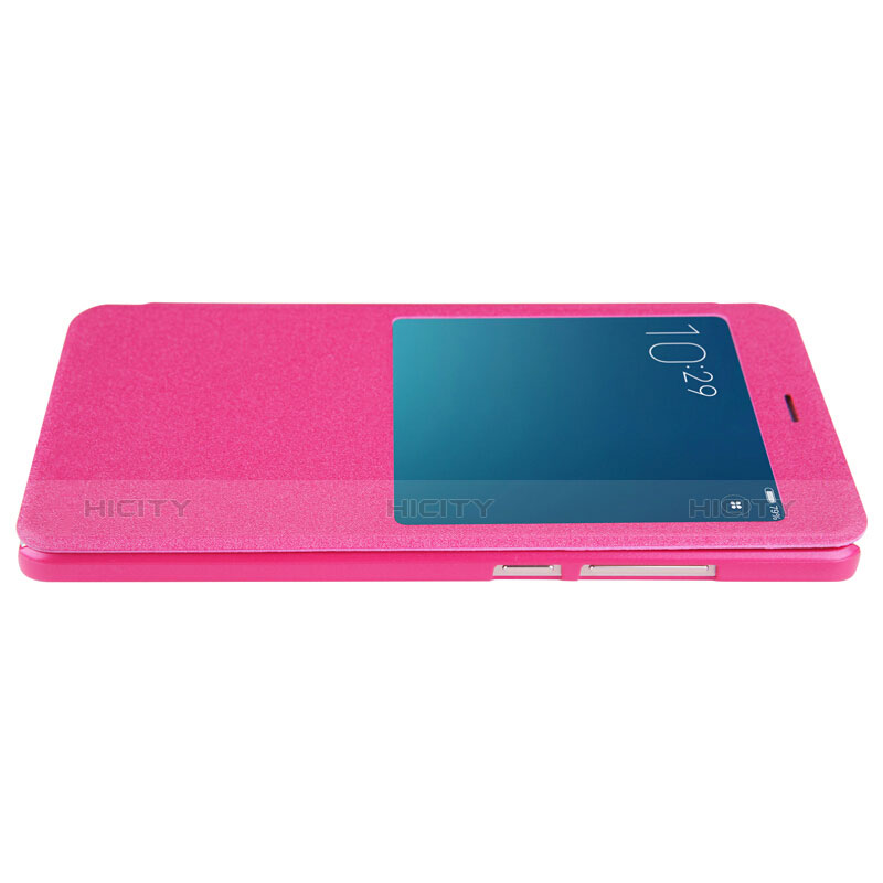 Custodia Portafoglio In Pelle con Stand per Xiaomi Redmi Note 4X High Edition Rosa Caldo