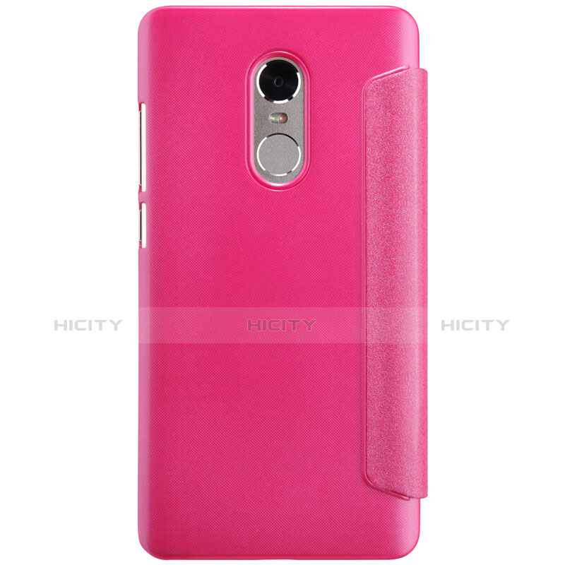 Custodia Portafoglio In Pelle con Stand per Xiaomi Redmi Note 4X Rosa Caldo