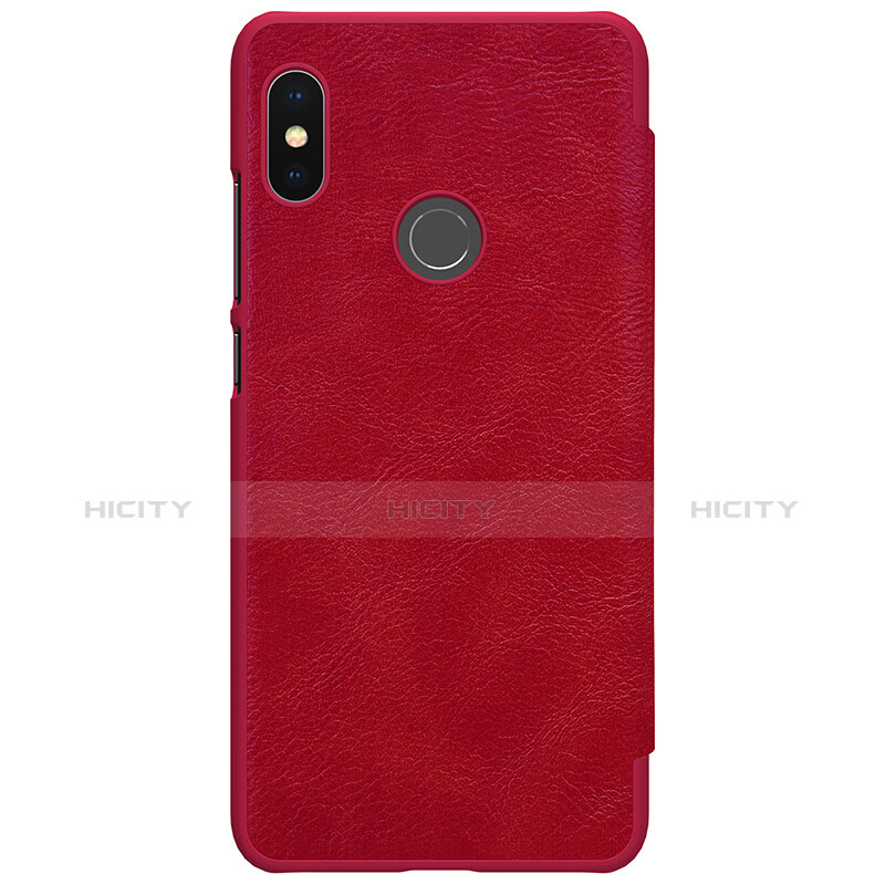 Custodia Portafoglio In Pelle con Stand per Xiaomi Redmi Note 5 Pro Rosso