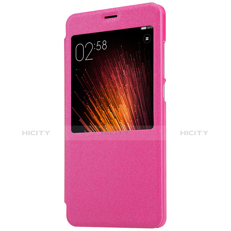 Custodia Portafoglio In Pelle con Stand per Xiaomi Redmi Pro Rosa Caldo