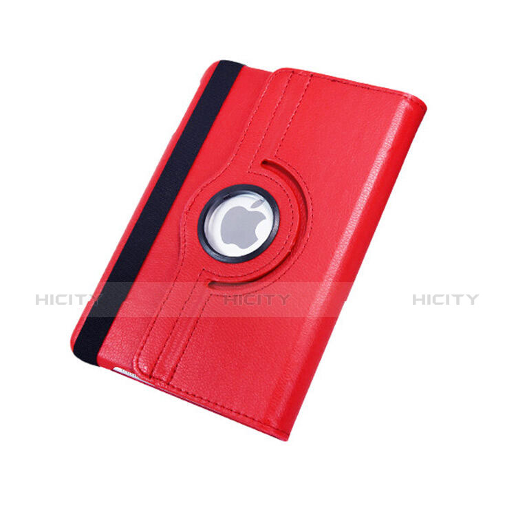 Custodia Portafoglio In Pelle con Stand Rotazione per Apple iPad Mini 3 Rosso