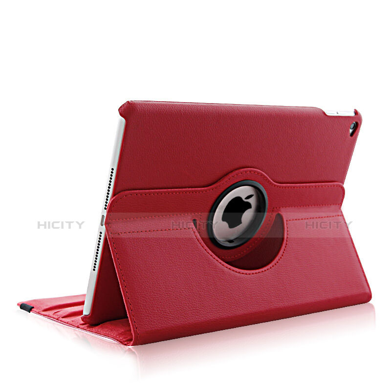 Custodia Portafoglio In Pelle con Supporto Girevole per Apple iPad Air 2 Rosso