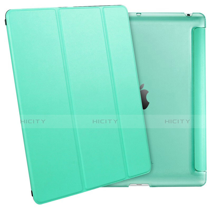 Custodia Portafoglio In Pelle con Supporto L01 per Apple iPad 3 Verde