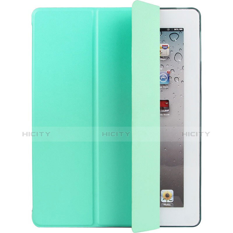 Custodia Portafoglio In Pelle con Supporto L01 per Apple iPad 3 Verde