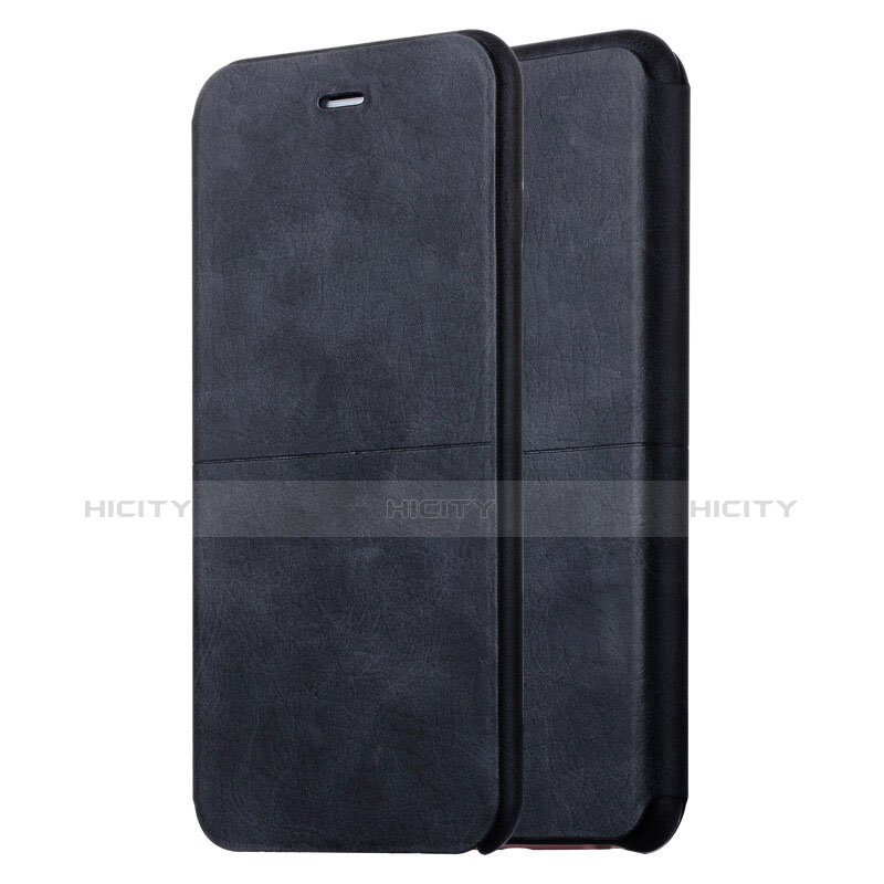 Custodia Portafoglio In Pelle con Supporto L01 per Apple iPhone 6 Plus Nero