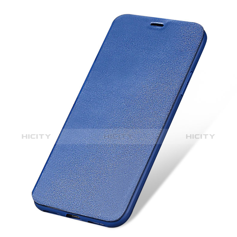 Custodia Portafoglio In Pelle con Supporto L01 per Apple iPhone 8 Blu