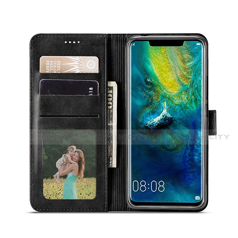 Custodia Portafoglio In Pelle con Supporto L01 per Huawei Mate 30 Pro Nero