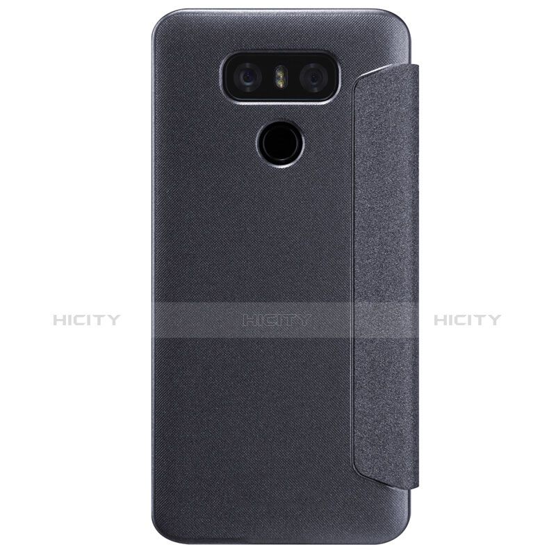 Custodia Portafoglio In Pelle con Supporto L01 per LG G6 Nero