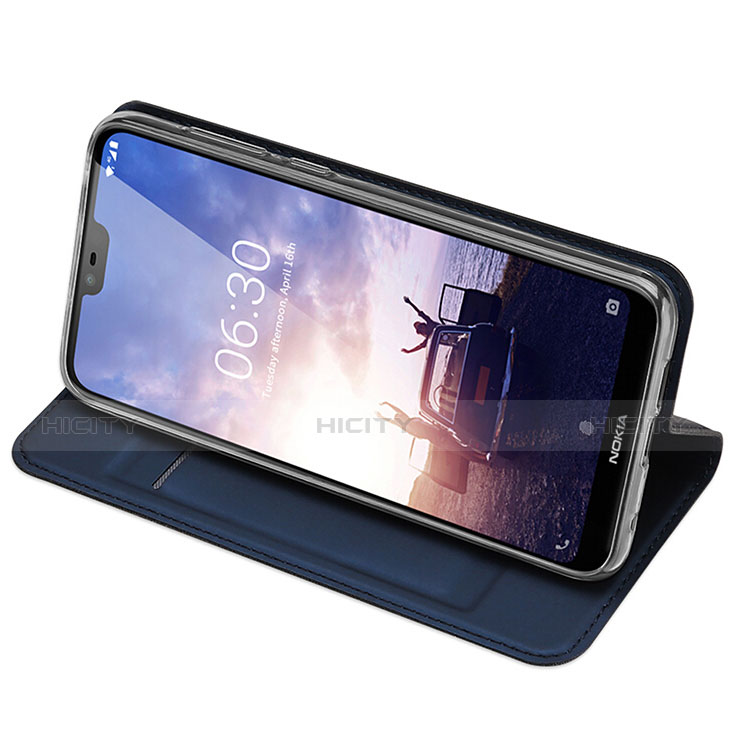 Custodia Portafoglio In Pelle con Supporto L01 per Nokia X6