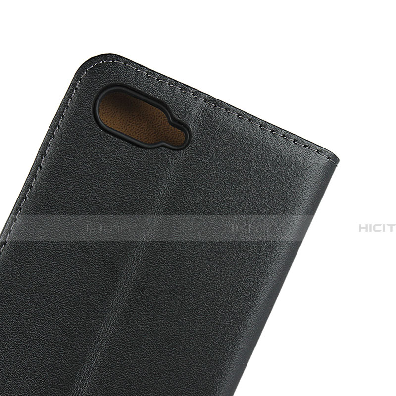 Custodia Portafoglio In Pelle con Supporto L01 per Oppo R17 Neo Nero