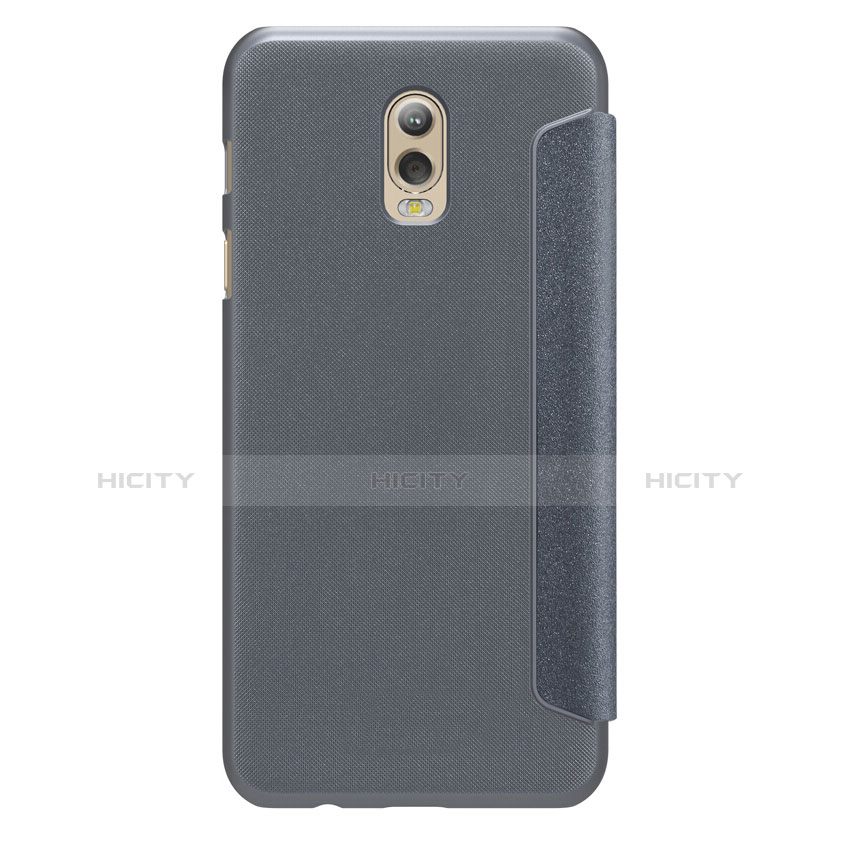 Custodia Portafoglio In Pelle con Supporto L01 per Samsung Galaxy J7 Plus Nero