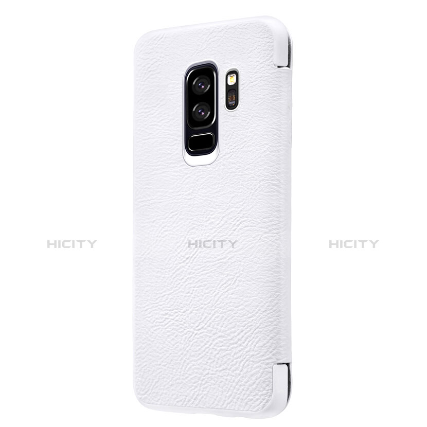 Custodia Portafoglio In Pelle con Supporto L01 per Samsung Galaxy S9 Plus Bianco