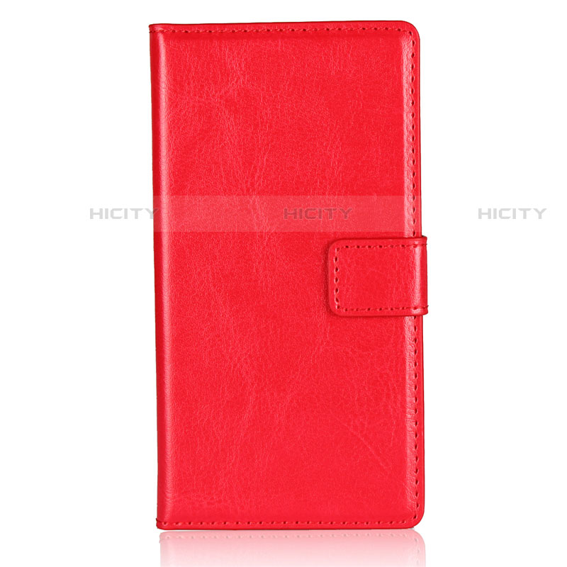 Custodia Portafoglio In Pelle con Supporto L01 per Sony Xperia XZ1 Compact Rosso