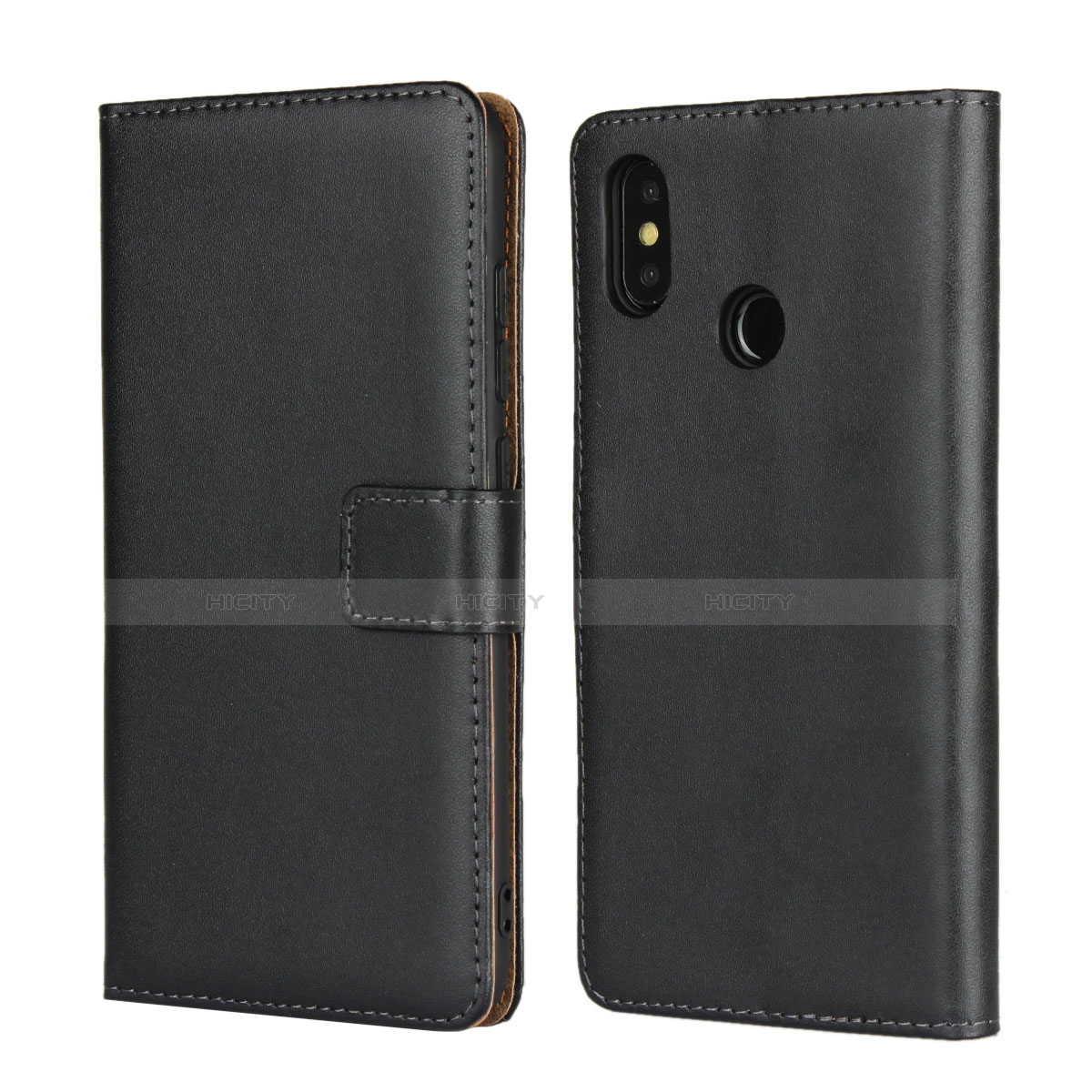 Custodia Portafoglio In Pelle con Supporto L01 per Xiaomi Mi 8 Nero