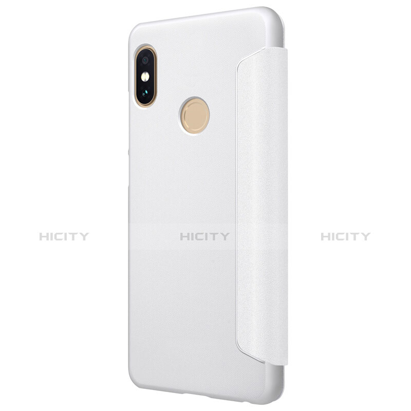 Custodia Portafoglio In Pelle con Supporto L01 per Xiaomi Redmi Note 5 AI Dual Camera Bianco