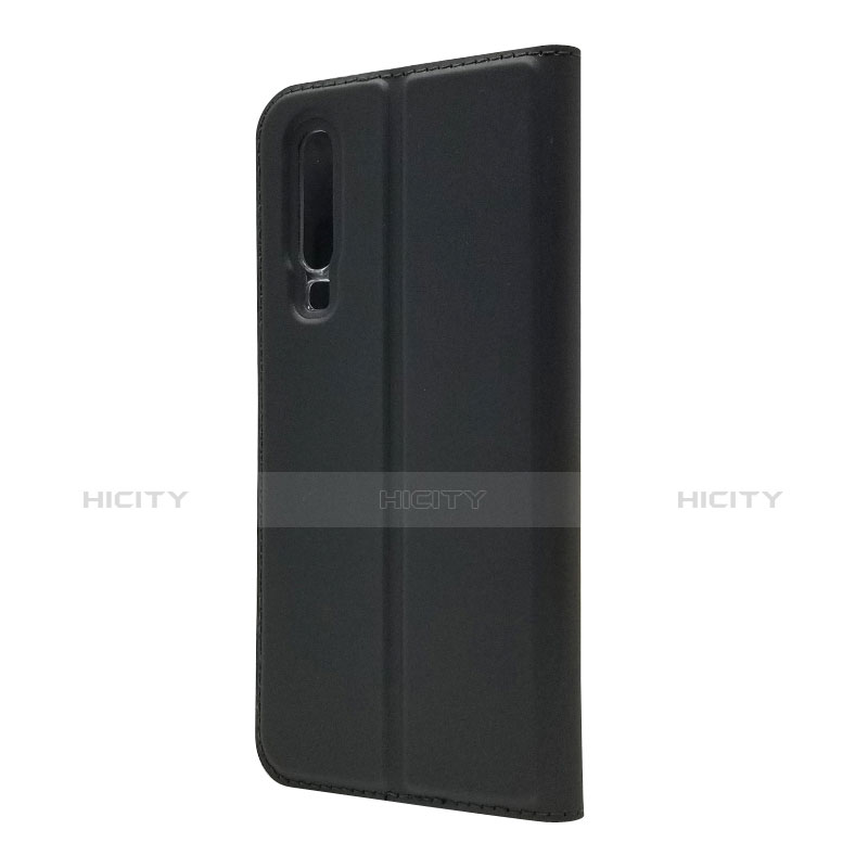 Custodia Portafoglio In Pelle con Supporto L02 per Huawei P30 Nero