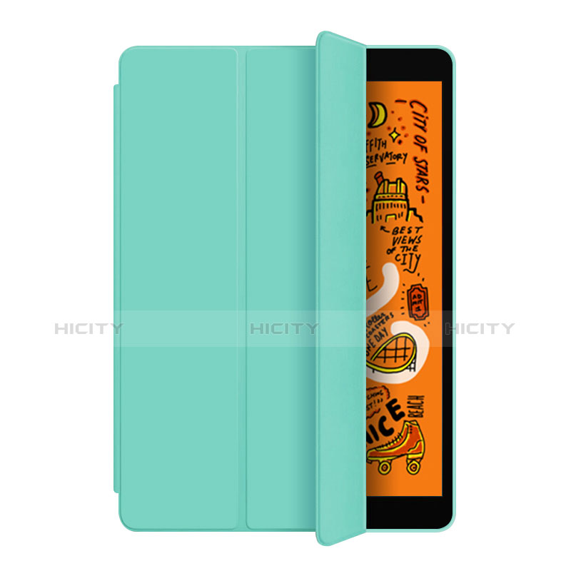 Custodia Portafoglio In Pelle con Supporto L04 per Apple iPad Mini 5 (2019) Ciano