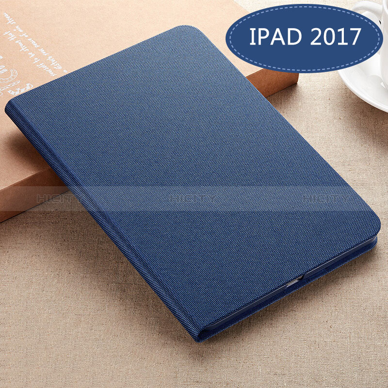 Custodia Portafoglio In Pelle con Supporto L04 per Apple New iPad 9.7 (2018) Blu