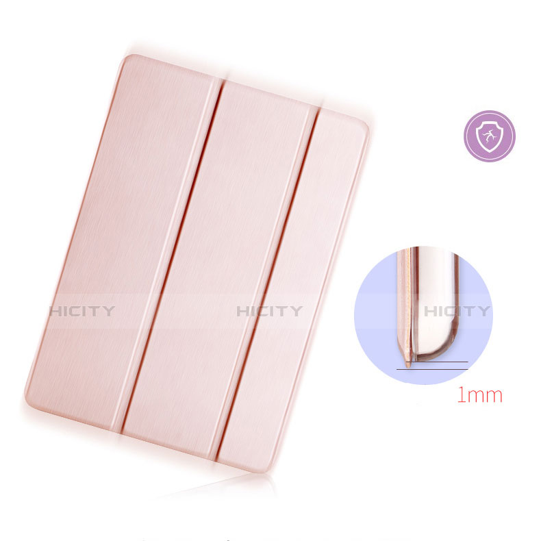 Custodia Portafoglio In Pelle con Supporto L04 per Xiaomi Mi Pad 3 Oro Rosa