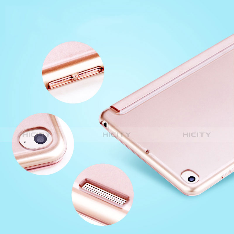 Custodia Portafoglio In Pelle con Supporto L04 per Xiaomi Mi Pad 3 Oro Rosa
