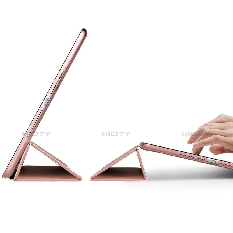 Custodia Portafoglio In Pelle con Supporto L05 per Apple iPad Mini 4 Oro Rosa