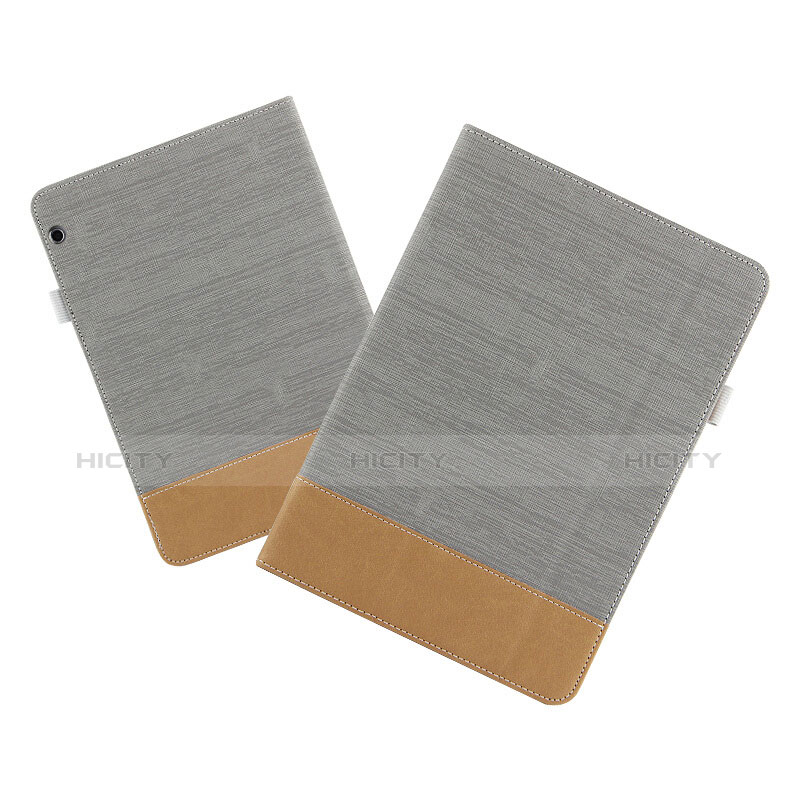 Custodia Portafoglio In Pelle con Supporto L06 per Huawei MediaPad T3 10 AGS-L09 AGS-W09 Grigio