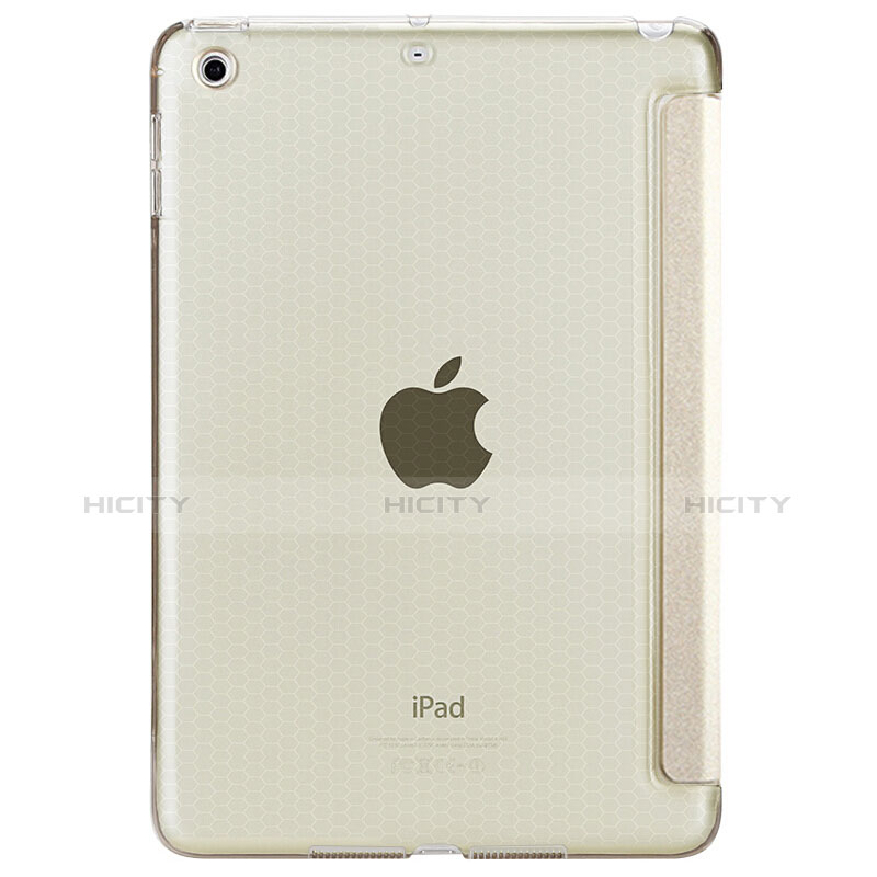 Custodia Portafoglio In Pelle con Supporto L08 per Apple New iPad 9.7 (2017) Oro