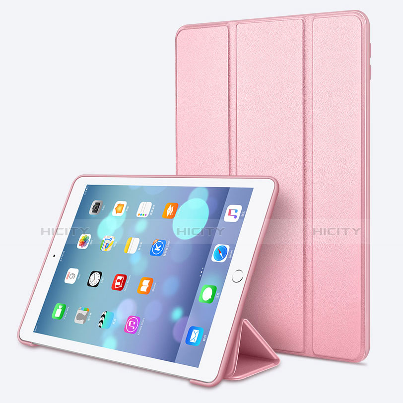 Custodia Portafoglio In Pelle con Supporto L11 per Apple New iPad 9.7 (2017) Oro Rosa