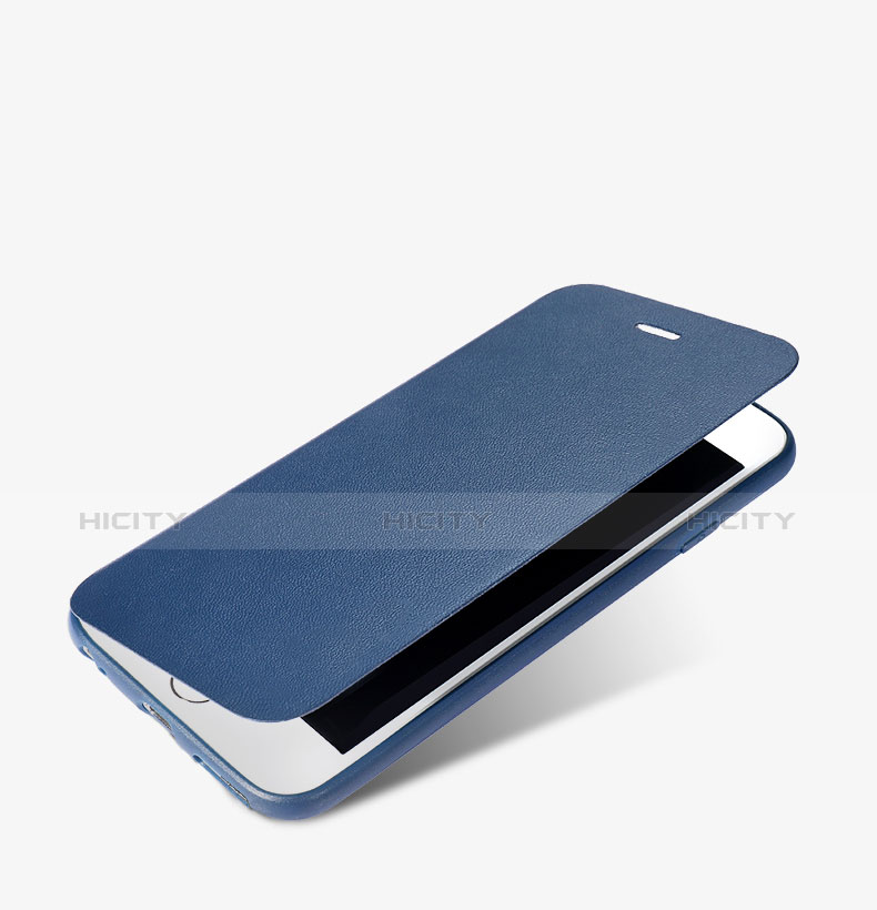 Custodia Portafoglio In Pelle con Supporto per Apple iPhone 6S Blu