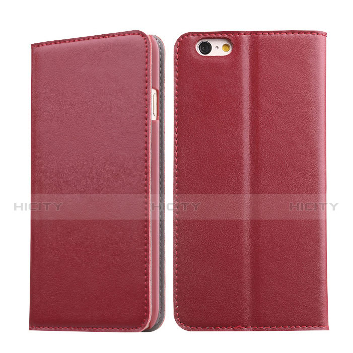 Custodia Portafoglio In Pelle con Supporto per Apple iPhone 6S Rosso