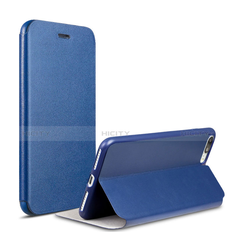 Custodia Portafoglio In Pelle con Supporto per Apple iPhone 7 Plus Blu