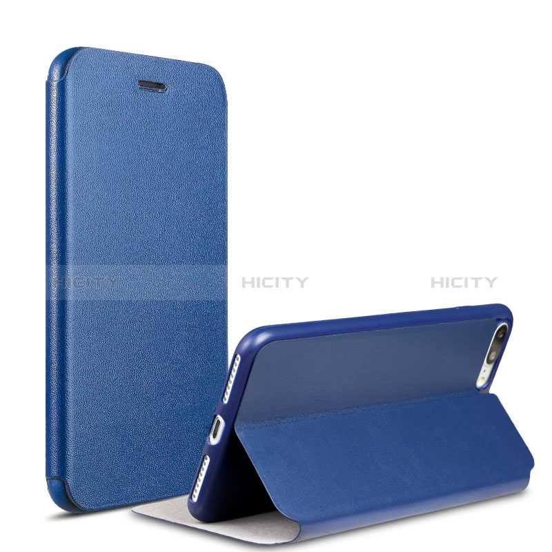 Custodia Portafoglio In Pelle con Supporto per Apple iPhone 8 Plus Blu