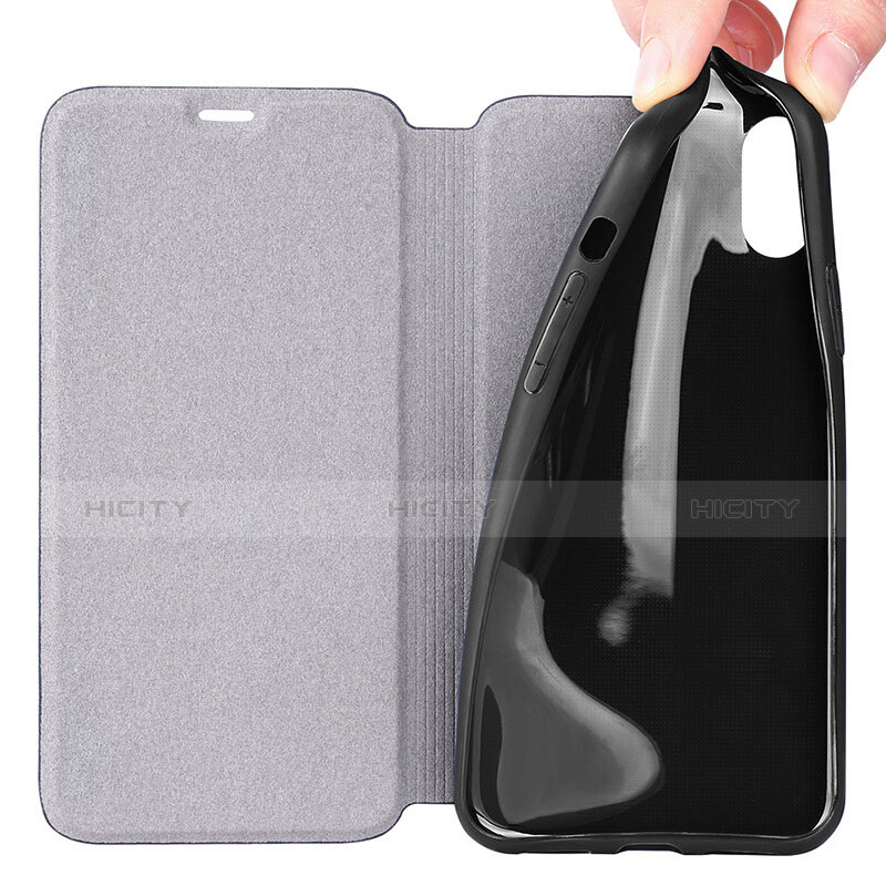 Custodia Portafoglio In Pelle con Supporto per Apple iPhone Xs Nero