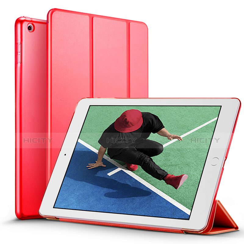 Custodia Portafoglio In Pelle con Supporto per Apple New iPad Pro 9.7 (2017) Rosso