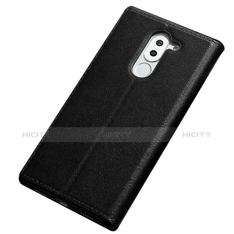 Custodia Portafoglio In Pelle con Supporto per Huawei GR5 (2017) Nero