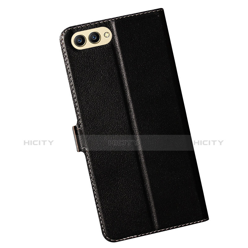 Custodia Portafoglio In Pelle con Supporto per Huawei Honor V10 Nero