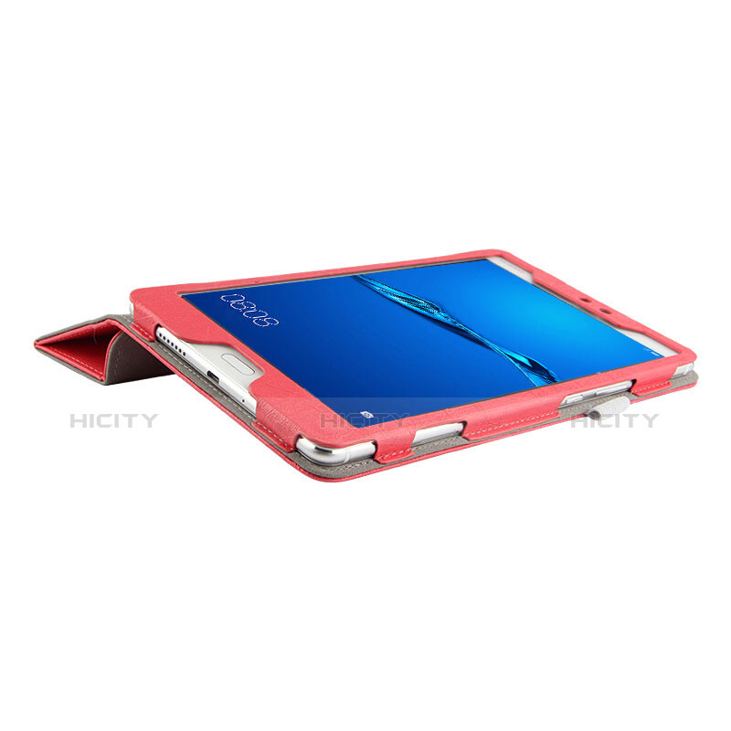 Custodia Portafoglio In Pelle con Supporto per Huawei MediaPad M3 Lite 8.0 CPN-W09 CPN-AL00 Rosso