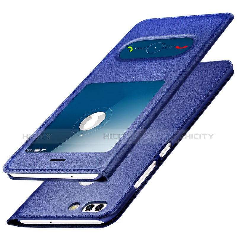 Custodia Portafoglio In Pelle con Supporto per Huawei Nova 2 Plus Blu