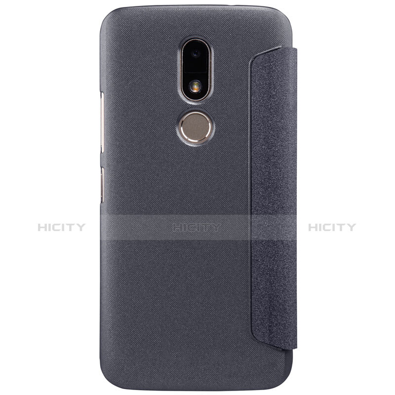 Custodia Portafoglio In Pelle con Supporto per Motorola Moto M XT1662 Nero