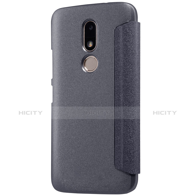 Custodia Portafoglio In Pelle con Supporto per Motorola Moto M XT1662 Nero