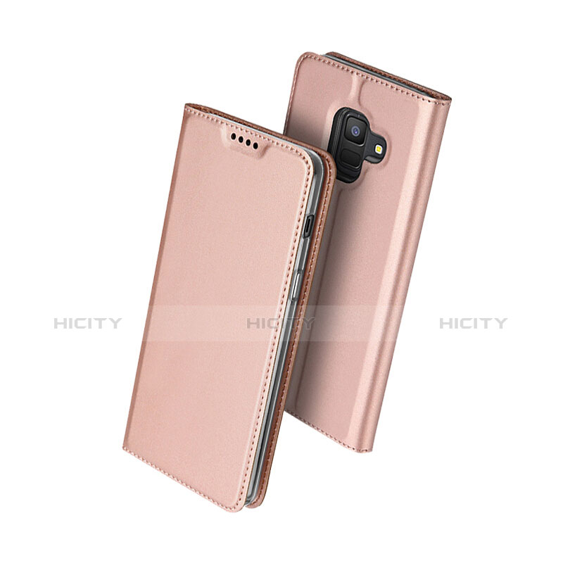 Custodia Portafoglio In Pelle con Supporto per Samsung Galaxy A6 (2018) Oro Rosa